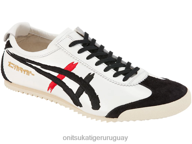 Onitsuka Tiger México 66 de lujo hombres J06BX135 blanco negro zapatos