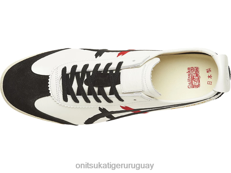 Onitsuka Tiger México 66 de lujo hombres J06BX135 blanco negro zapatos