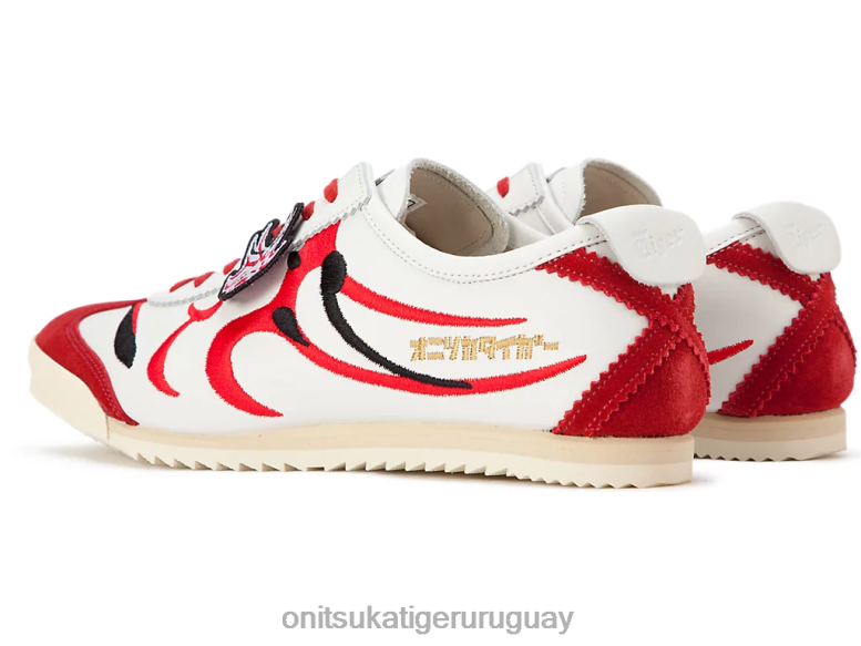 Onitsuka Tiger México 66 de lujo hombres J06BX140 blanco/rojo clásico zapatos