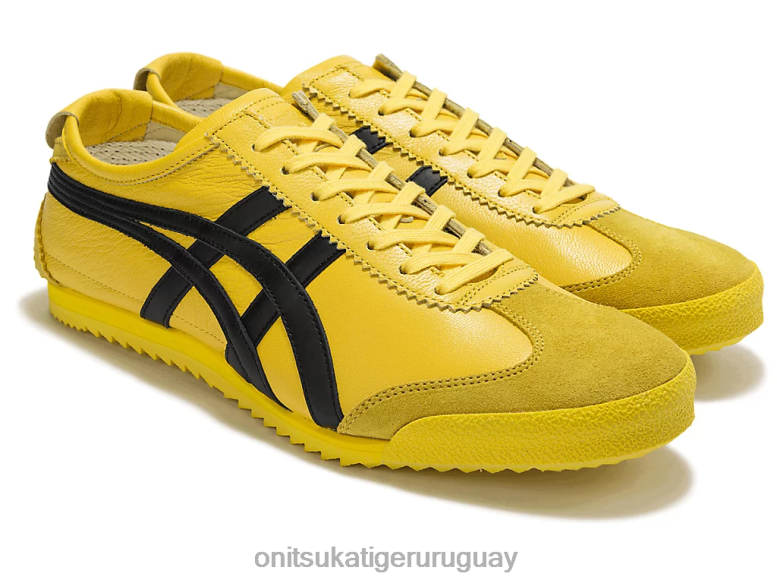 Onitsuka Tiger México 66 de lujo hombres J06BX23 tai chi amarillo/negro zapatos