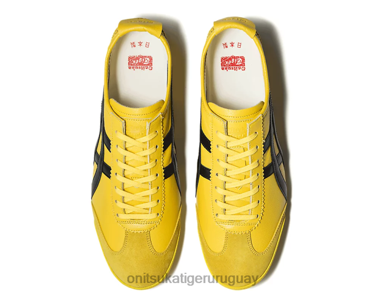 Onitsuka Tiger México 66 de lujo hombres J06BX23 tai chi amarillo/negro zapatos