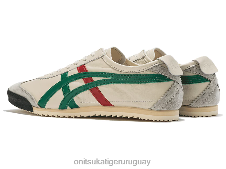 Onitsuka Tiger México 66 de lujo hombres J06BX24 crema/verde zapatos