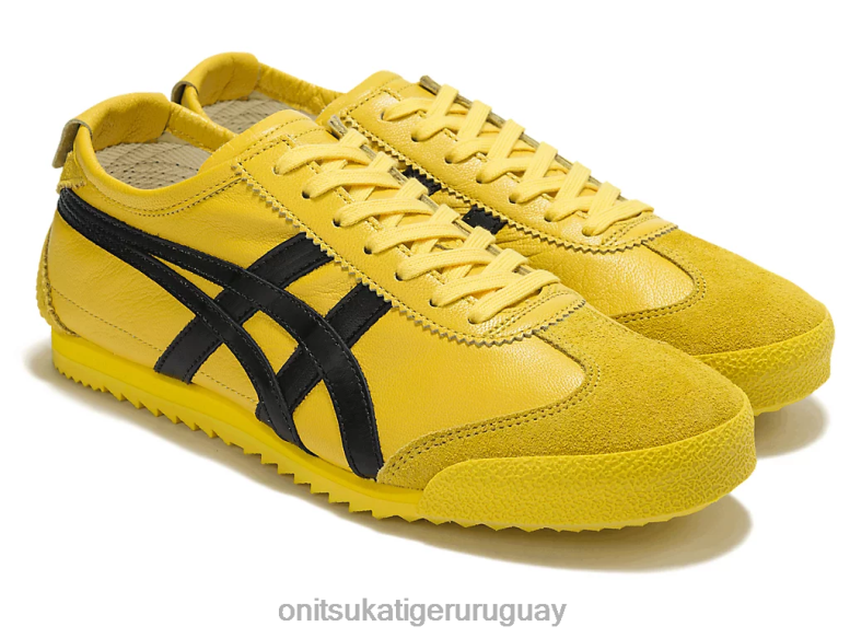 Onitsuka Tiger México 66 de lujo mujer J06BX534 tai chi amarillo/negro zapatos