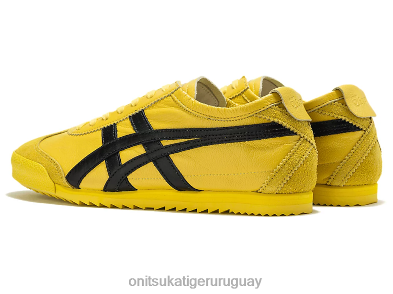 Onitsuka Tiger México 66 de lujo mujer J06BX534 tai chi amarillo/negro zapatos