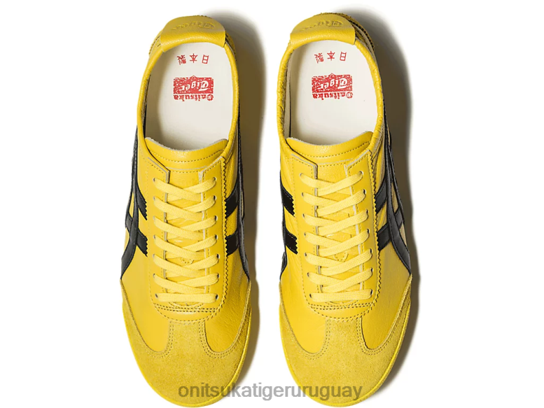Onitsuka Tiger México 66 de lujo mujer J06BX534 tai chi amarillo/negro zapatos