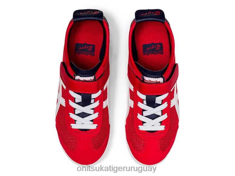Onitsuka Tiger México 66 niños J06BX645 clásico rojo/blanco zapatos