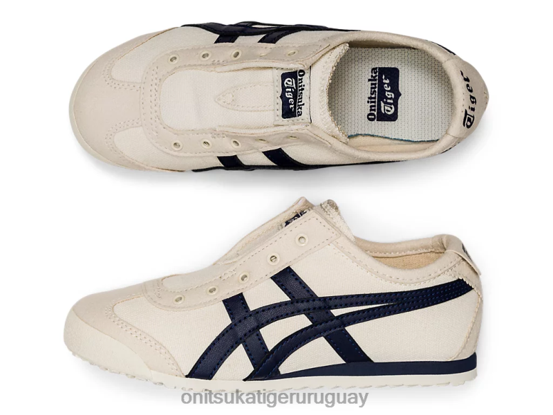 Onitsuka Tiger México 66 sin cordones niños J06BX644 abedul/medianoche zapatos