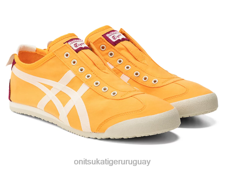 Onitsuka Tiger México 66 sin cordones unisexo J06BX120 cítricos/crema zapatos