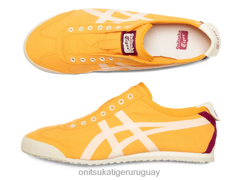 Onitsuka Tiger México 66 sin cordones unisexo J06BX120 cítricos/crema zapatos