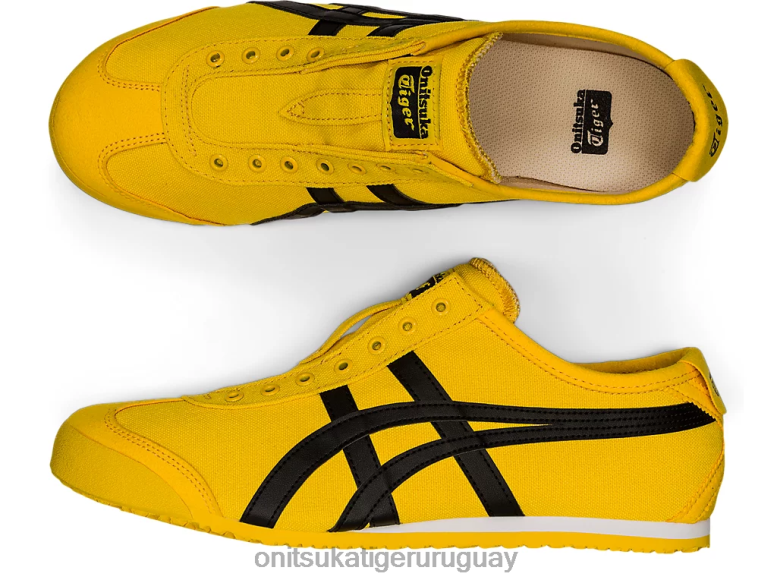 Onitsuka Tiger México 66 sin cordones unisexo J06BX126 tai chi amarillo/negro zapatos