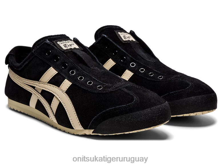 Onitsuka Tiger México 66 sin cordones unisexo J06BX168 negro/masilla zapatos