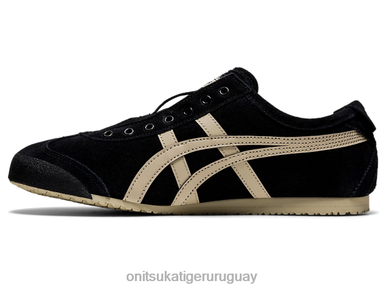 Onitsuka Tiger México 66 sin cordones unisexo J06BX168 negro/masilla zapatos