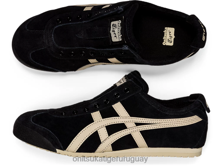 Onitsuka Tiger México 66 sin cordones unisexo J06BX168 negro/masilla zapatos