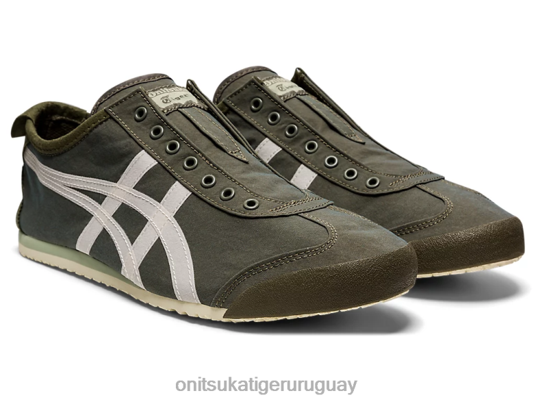 Onitsuka Tiger México 66 sin cordones unisexo J06BX180 manto verde/abedul zapatos
