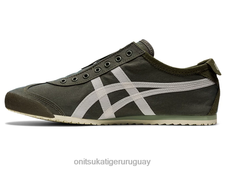 Onitsuka Tiger México 66 sin cordones unisexo J06BX180 manto verde/abedul zapatos