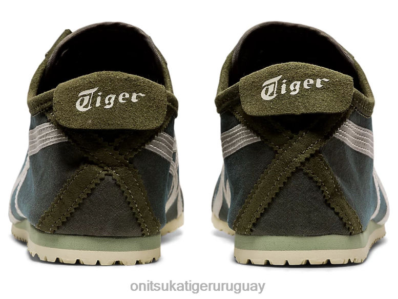 Onitsuka Tiger México 66 sin cordones unisexo J06BX180 manto verde/abedul zapatos