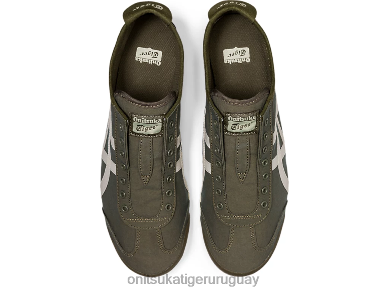 Onitsuka Tiger México 66 sin cordones unisexo J06BX180 manto verde/abedul zapatos