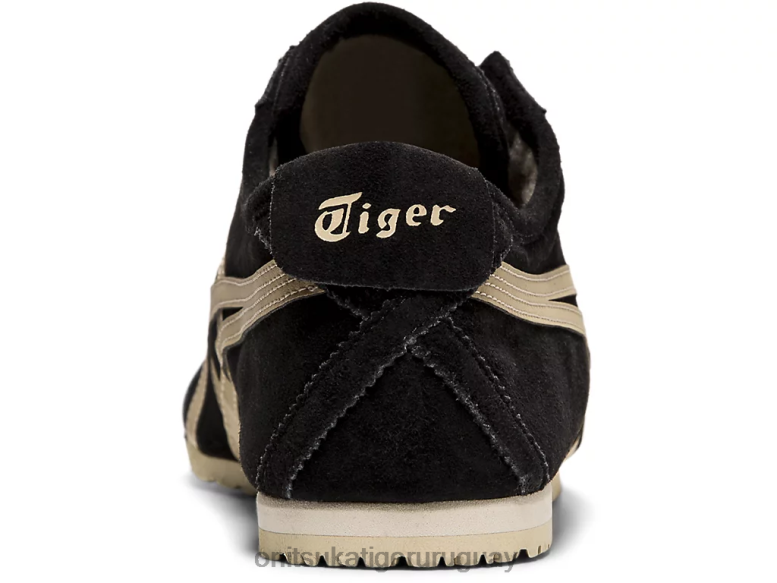 Onitsuka Tiger México 66 sin cordones unisexo J06BX348 crepé negro/madera zapatos