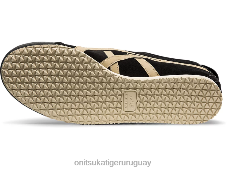 Onitsuka Tiger México 66 sin cordones unisexo J06BX348 crepé negro/madera zapatos