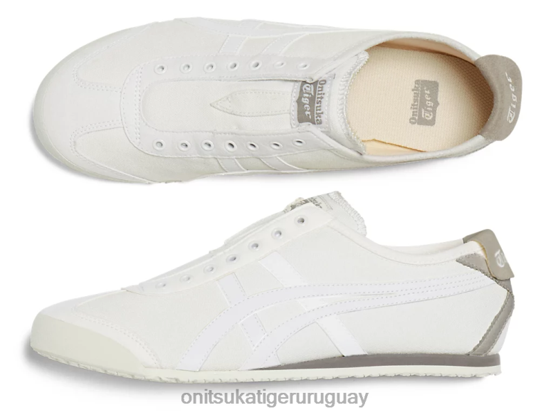 Onitsuka Tiger México 66 sin cordones unisexo J06BX35 blanco zapatos