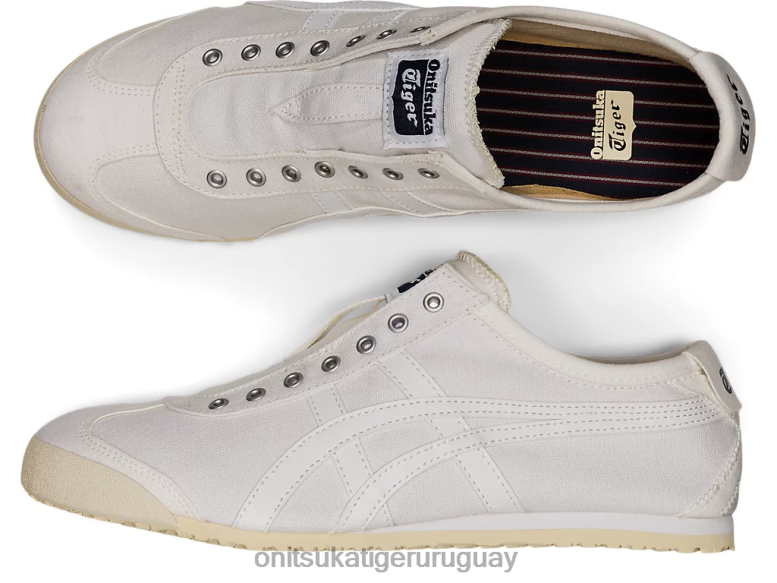 Onitsuka Tiger México 66 sin cordones unisexo J06BX359 blanco zapatos