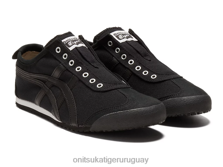 Onitsuka Tiger México 66 sin cordones unisexo J06BX360 negro zapatos
