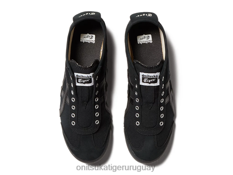 Onitsuka Tiger México 66 sin cordones unisexo J06BX360 negro zapatos