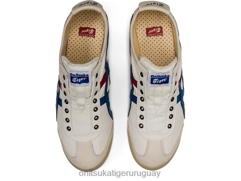 Onitsuka Tiger México 66 sin cordones unisexo J06BX361 blanco/tricolor zapatos
