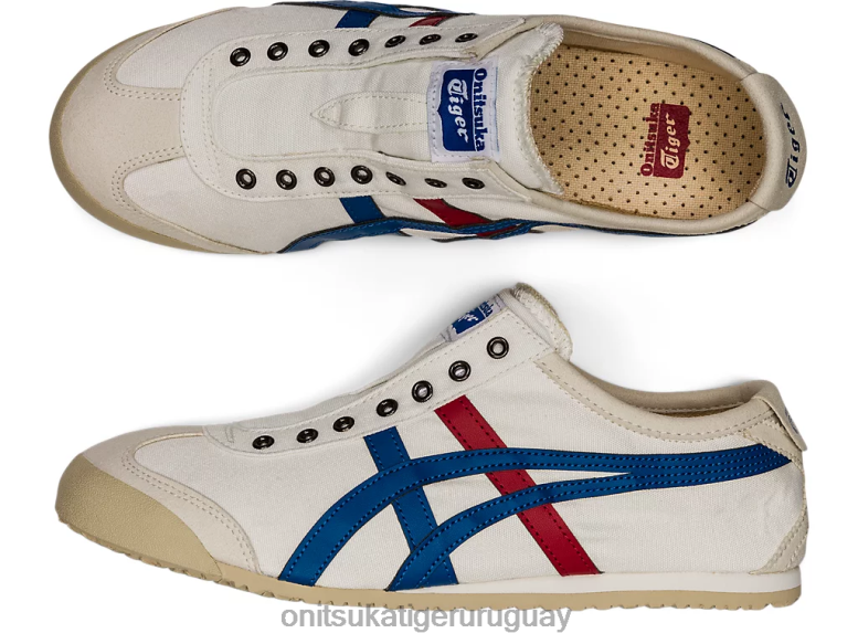 Onitsuka Tiger México 66 sin cordones unisexo J06BX361 blanco/tricolor zapatos