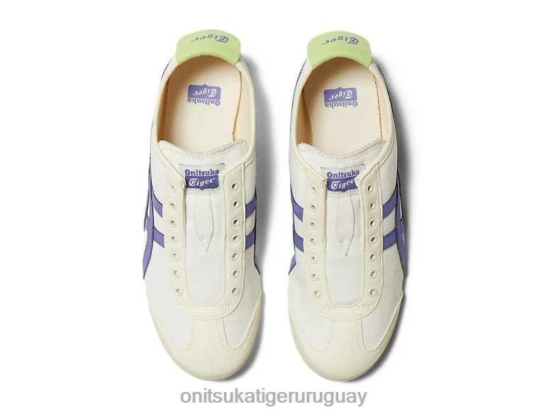 Onitsuka Tiger México 66 sin cordones unisexo J06BX44 crema/azul ultramarino zapatos
