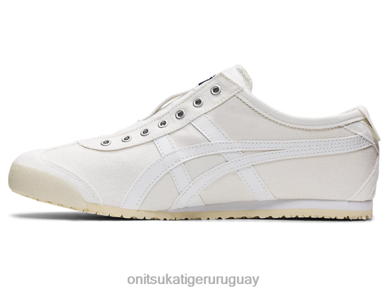 Onitsuka Tiger México 66 sin cordones unisexo J06BX6 blanco zapatos