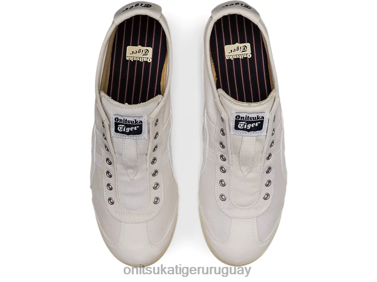 Onitsuka Tiger México 66 sin cordones unisexo J06BX6 blanco zapatos