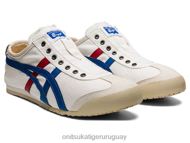 Onitsuka Tiger México 66 sin cordones unisexo J06BX63 blanco/tricolor zapatos
