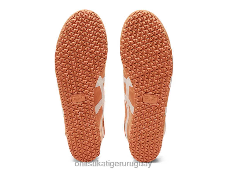 Onitsuka Tiger México 66 sin cordones unisexo J06BX8 naranja óxido/crema zapatos
