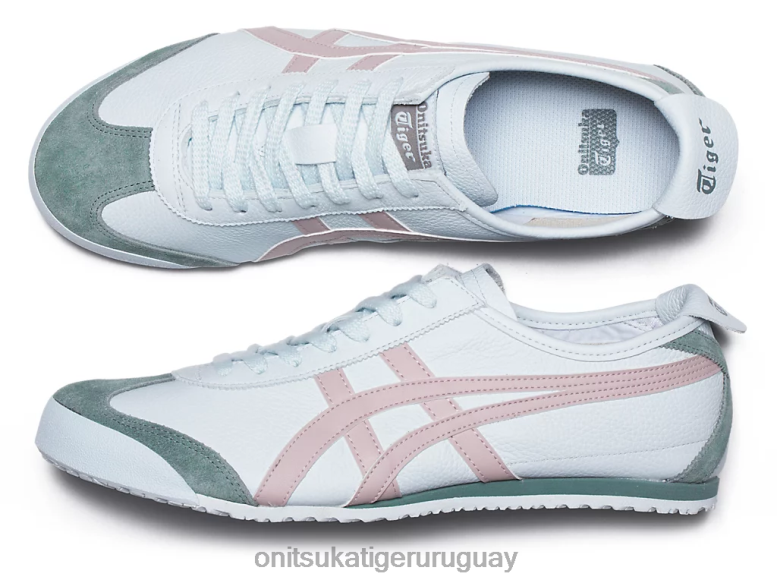 Onitsuka Tiger México 66 unisexo J06BX123 azul aireado/rosa de cuenca zapatos