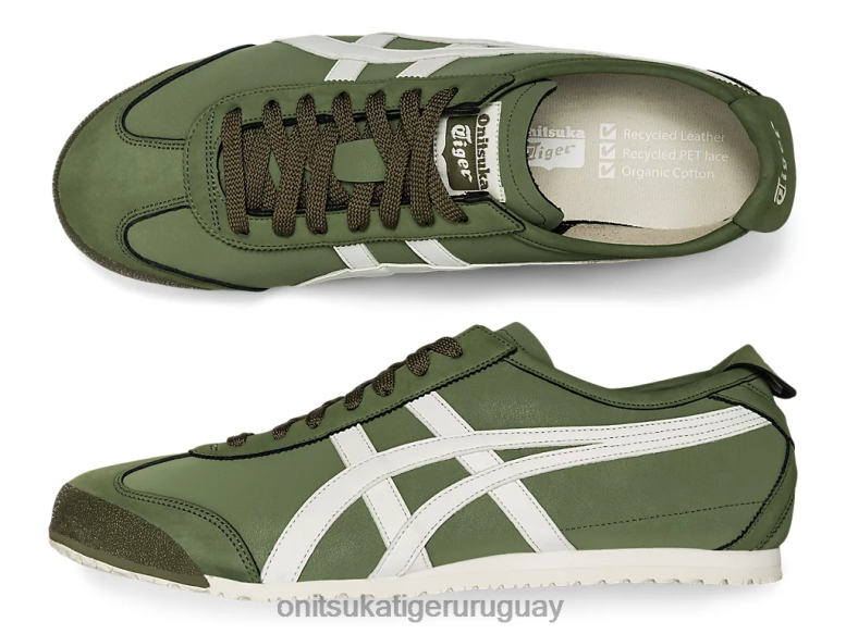Onitsuka Tiger México 66 unisexo J06BX260 verde manto/crema zapatos