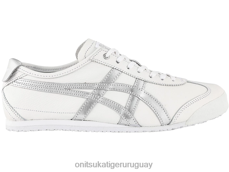 Onitsuka Tiger México 66 unisexo J06BX353 plata blanca zapatos