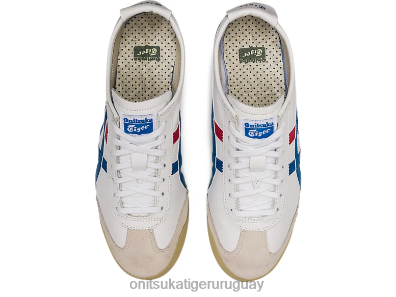 Onitsuka Tiger México 66 unisexo J06BX365 blanco azul zapatos