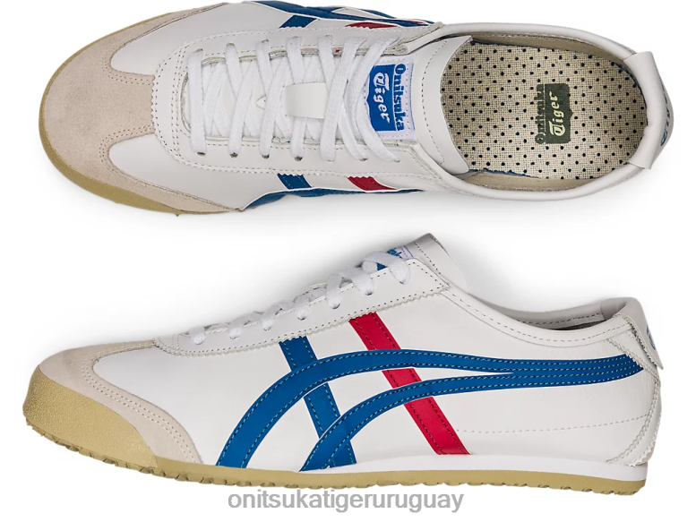 Onitsuka Tiger México 66 unisexo J06BX365 blanco azul zapatos