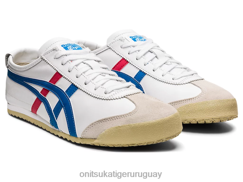 Onitsuka Tiger México 66 unisexo J06BX45 blanco azul zapatos