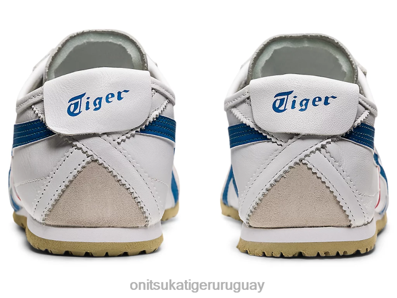 Onitsuka Tiger México 66 unisexo J06BX45 blanco azul zapatos