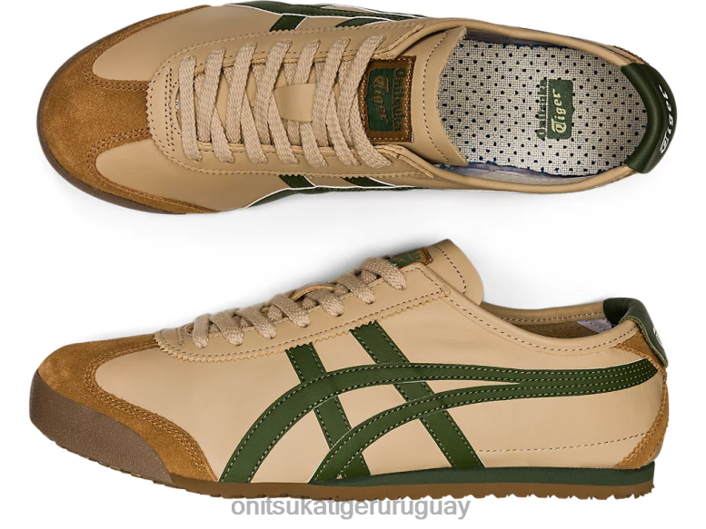 Onitsuka Tiger México 66 unisexo J06BX5 beige/verde hierba zapatos