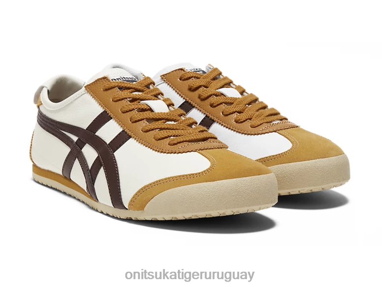 Onitsuka Tiger México 66 unisexo J06BX88 crema/marrón regaliz zapatos