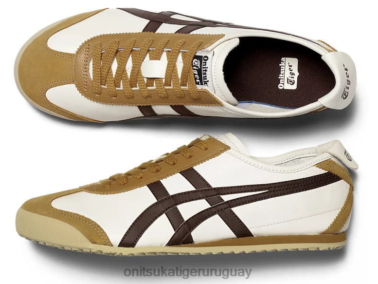 Onitsuka Tiger México 66 unisexo J06BX88 crema/marrón regaliz zapatos