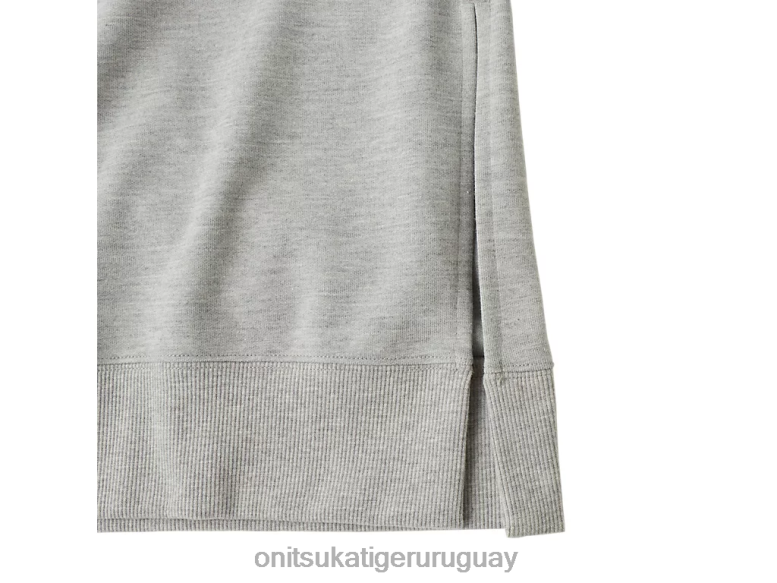 Onitsuka Tiger Top de manga larga unisexo J06BX474 cuero gris ropa