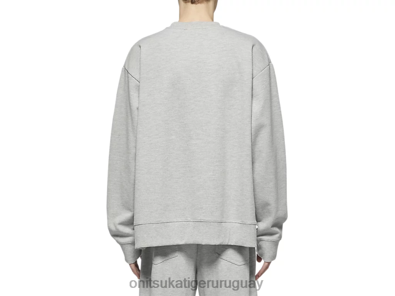 Onitsuka Tiger Top de manga larga unisexo J06BX474 cuero gris ropa