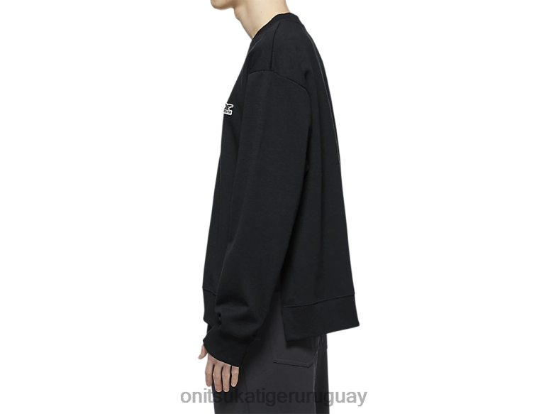 Onitsuka Tiger Top de manga larga unisexo J06BX475 negro ropa