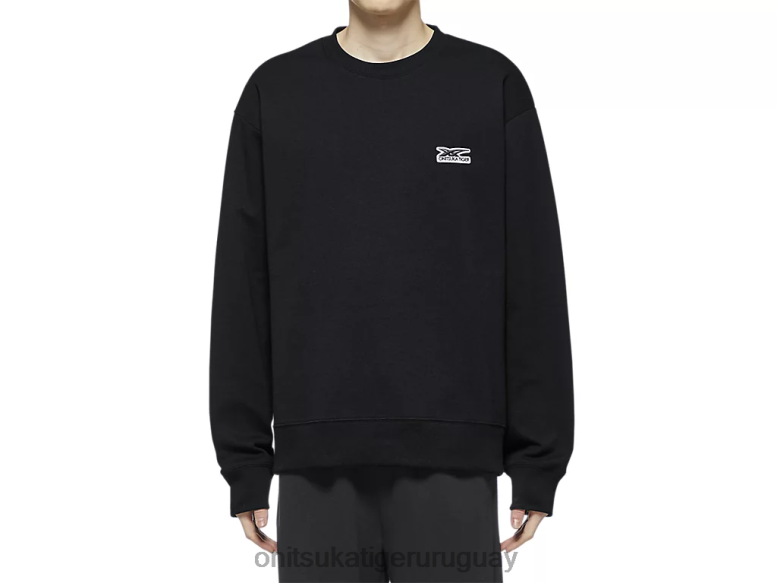 Onitsuka Tiger Top de manga larga unisexo J06BX475 negro ropa