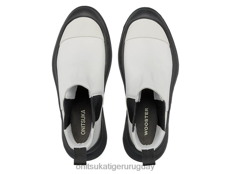 Onitsuka Tiger bota gore lateral wigurve unisexo J06BX15 blanco negro zapatos