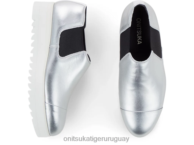 Onitsuka Tiger bota lateral gore lo mujer J06BX558 plata zapatos